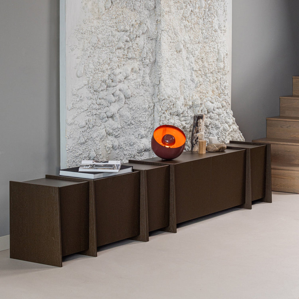 BROCK TV UNIT 102 CM ASH VENEER MID BROWN [fsc]