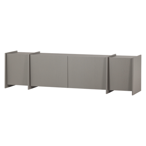 BROCK TV UNIT 200 CM ASH VENEER WARM GREY [fsc]