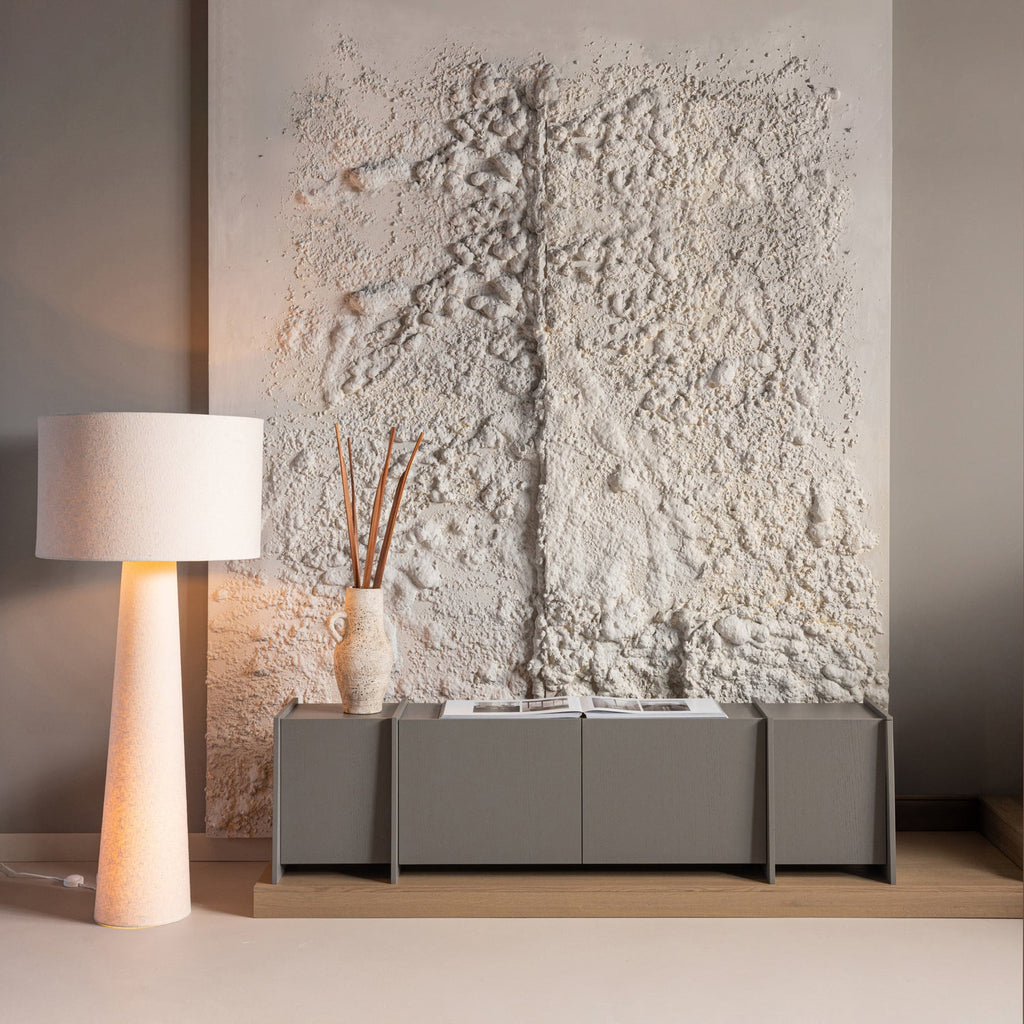BROCK TV UNIT 200 CM ASH VENEER WARM GREY [fsc]