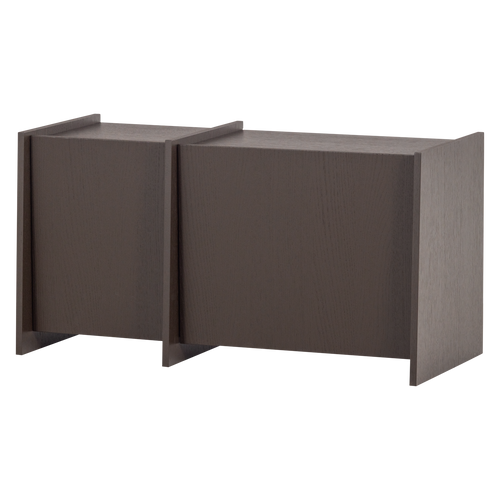 BROCK TV UNIT 102 CM ASH VENEER MID BROWN [fsc]