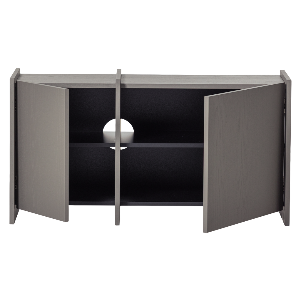 BROCK TV UNIT 102 CM ASH VENEER WARM GREY [fsc]
