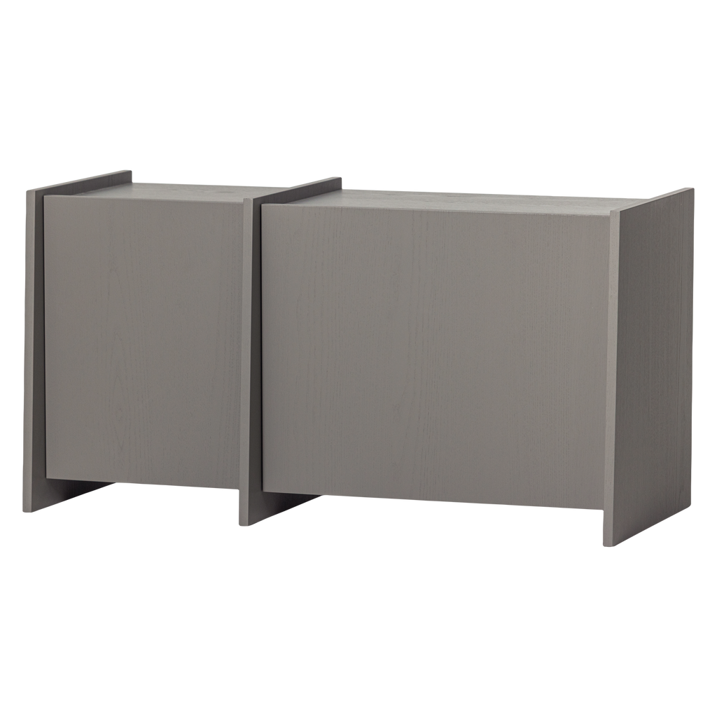 BROCK TV UNIT 102 CM ASH VENEER WARM GREY [fsc]