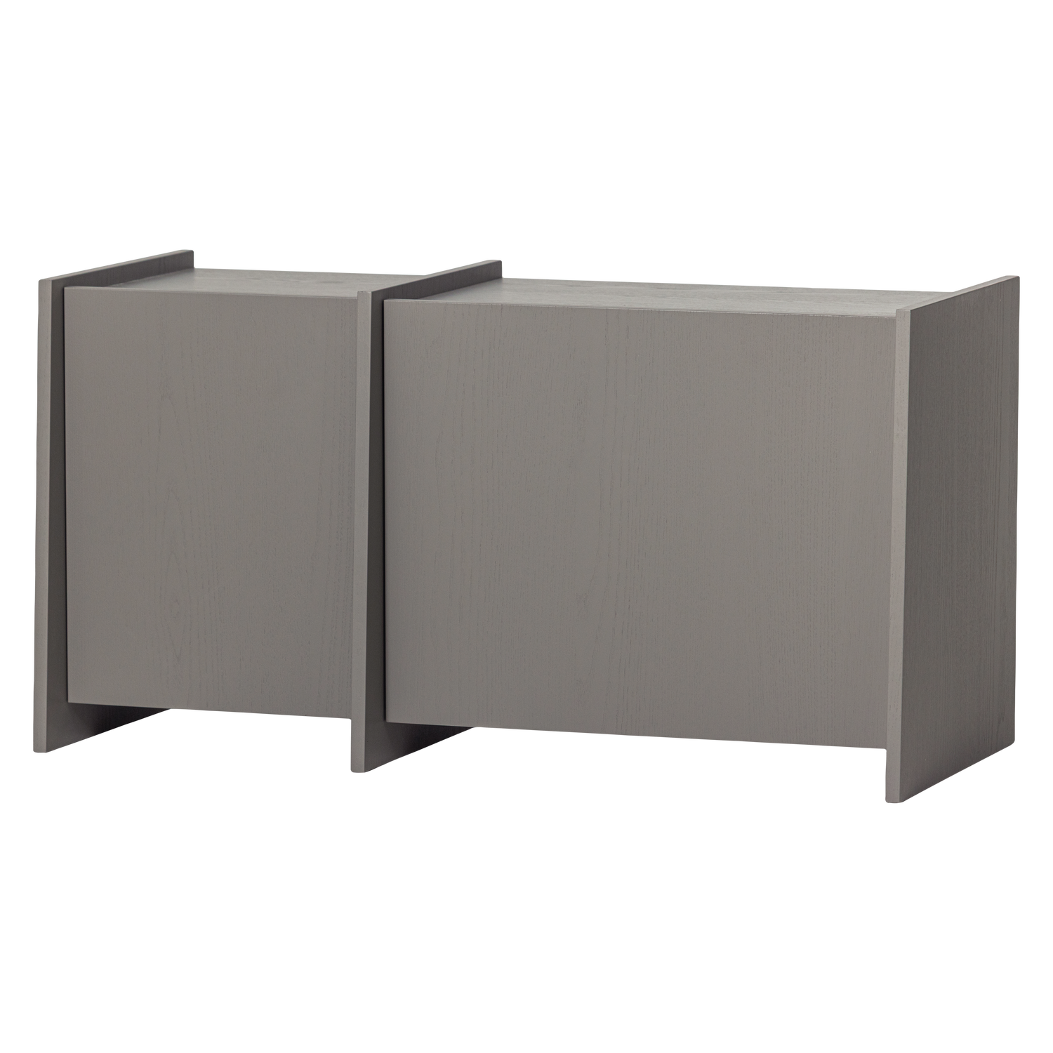 BROCK TV UNIT 102 CM ASH VENEER WARM GREY [fsc]