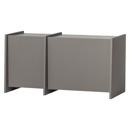 BROCK TV UNIT 102 CM ASH VENEER WARM GREY [fsc]