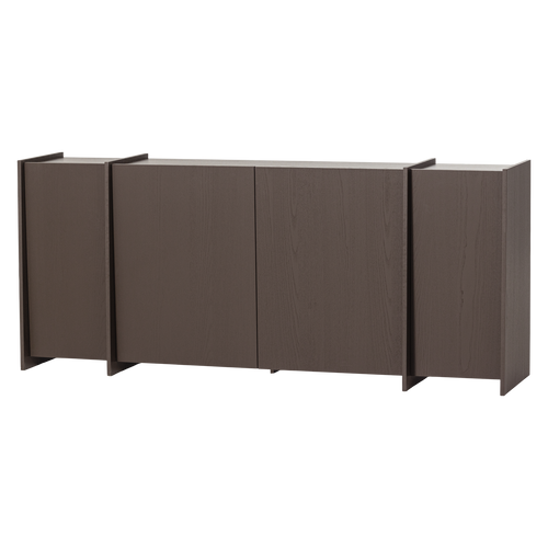 BROCK SIDEBOARD 200 CM ASH VENEER MID BROWN [fsc]