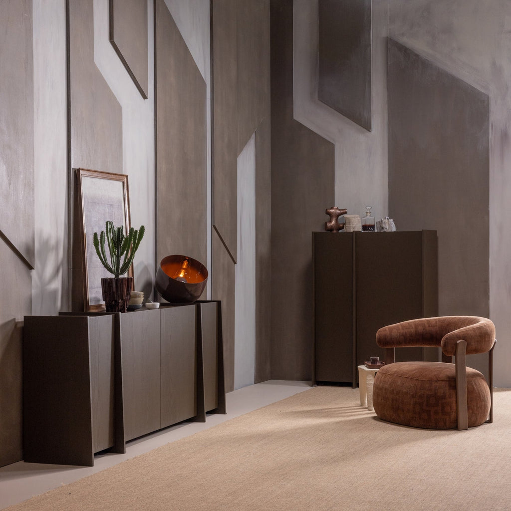 BROCK SIDEBOARD 200 CM ASH VENEER MID BROWN [fsc]