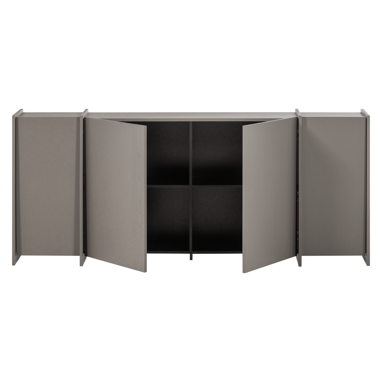 BROCK SIDEBOARD 200 CM ASH VENEER WARM GREY [fsc]