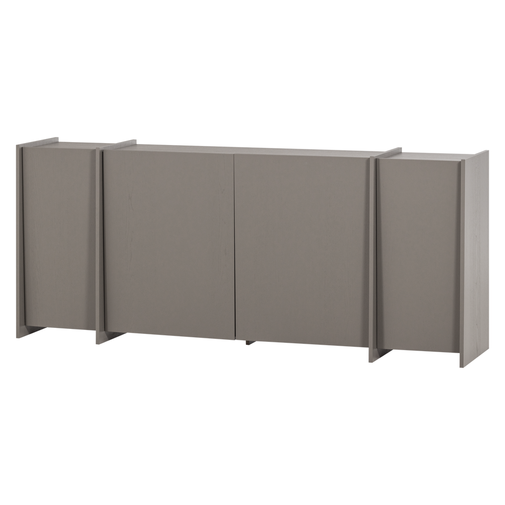 BROCK SIDEBOARD 200 CM ASH VENEER WARM GREY [fsc]