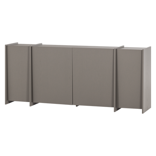 BROCK SIDEBOARD 200 CM ASH VENEER WARM GREY [fsc]