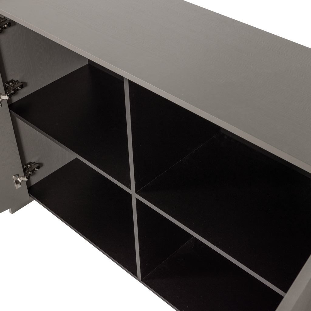 BROCK SIDEBOARD 200 CM ASH VENEER WARM GREY [fsc]