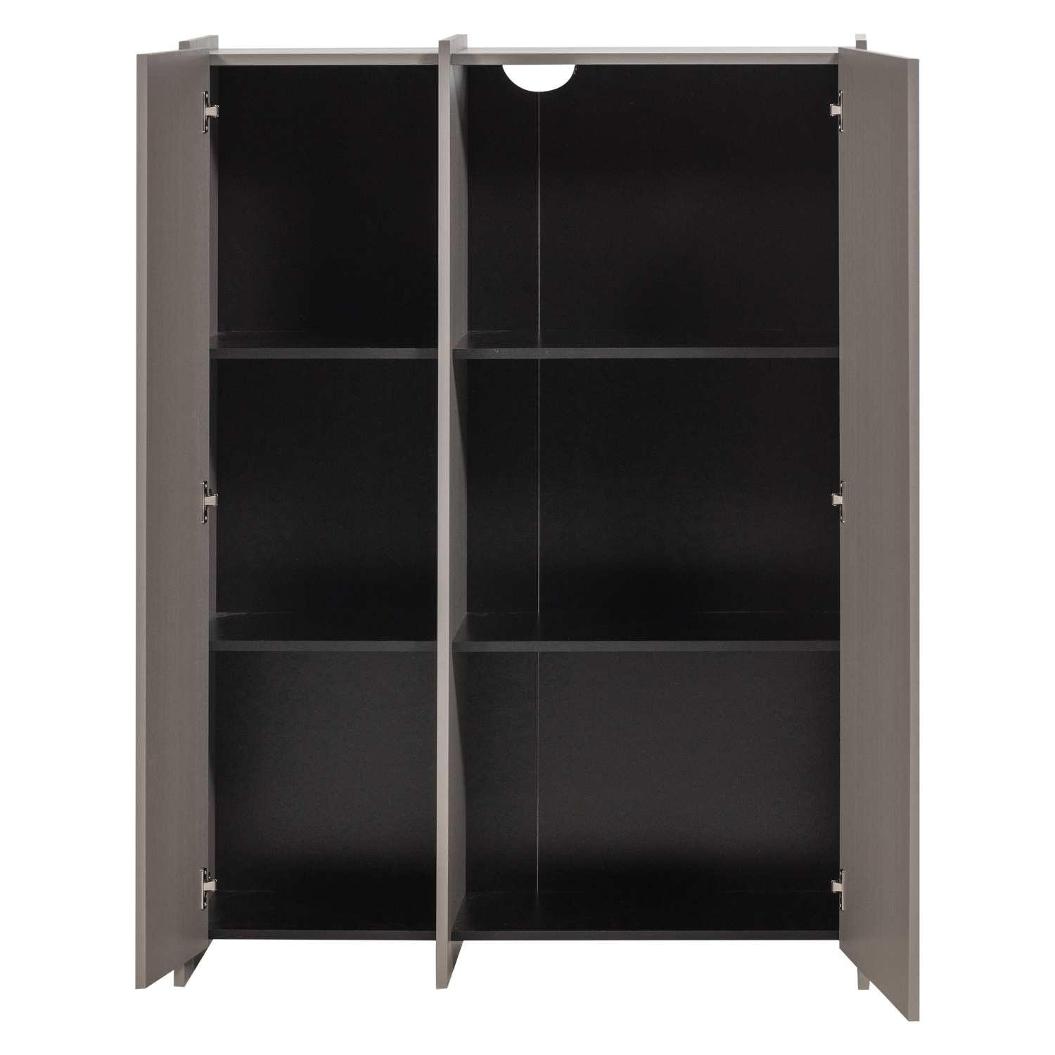 BROCK 2-DOORS CABINET ASH VENEER WARM GREY [fsc]