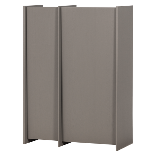 BROCK 2-DOORS CABINET ASH VENEER WARM GREY [fsc]