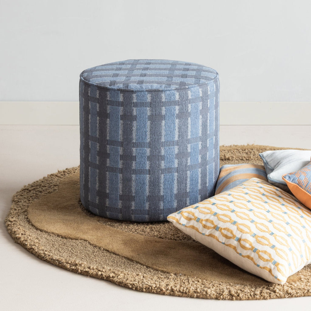 LIRA CUSHIONS VELVET BLUE/ORANGE - SET OF 4