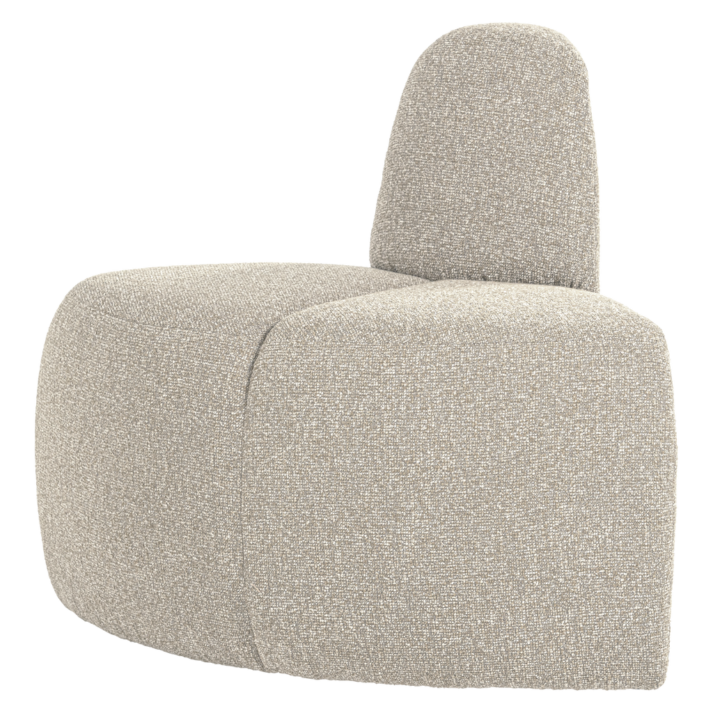 MOJO DINING BENCH CORNER ROUND BACKREST BOUCLE BEIGE [fsc]