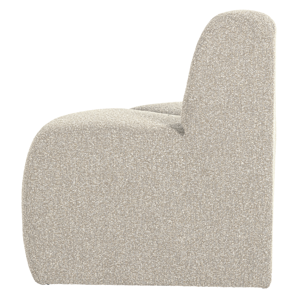 MOJO DINING BENCH CORNER ROUND BACKREST BOUCLE BEIGE [fsc]
