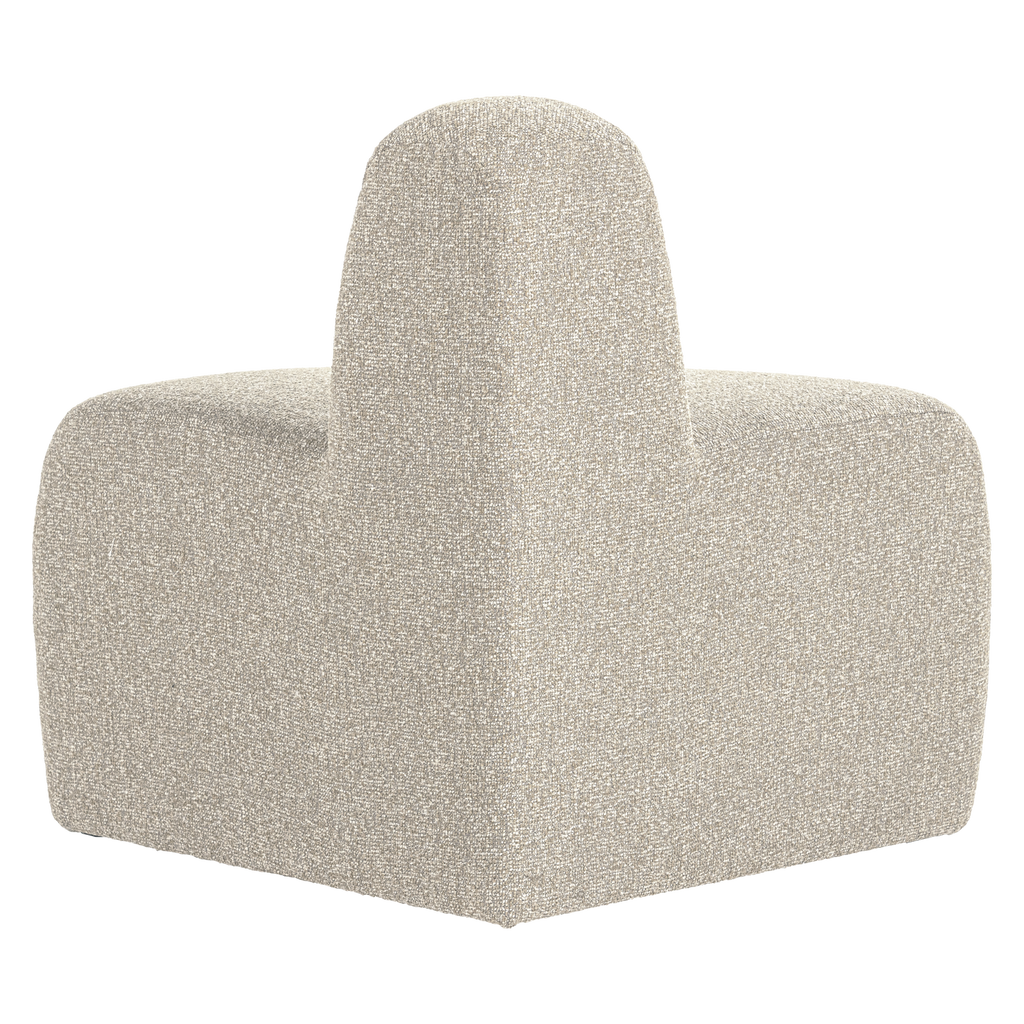 MOJO DINING BENCH CORNER ROUND BACKREST BOUCLE BEIGE [fsc]