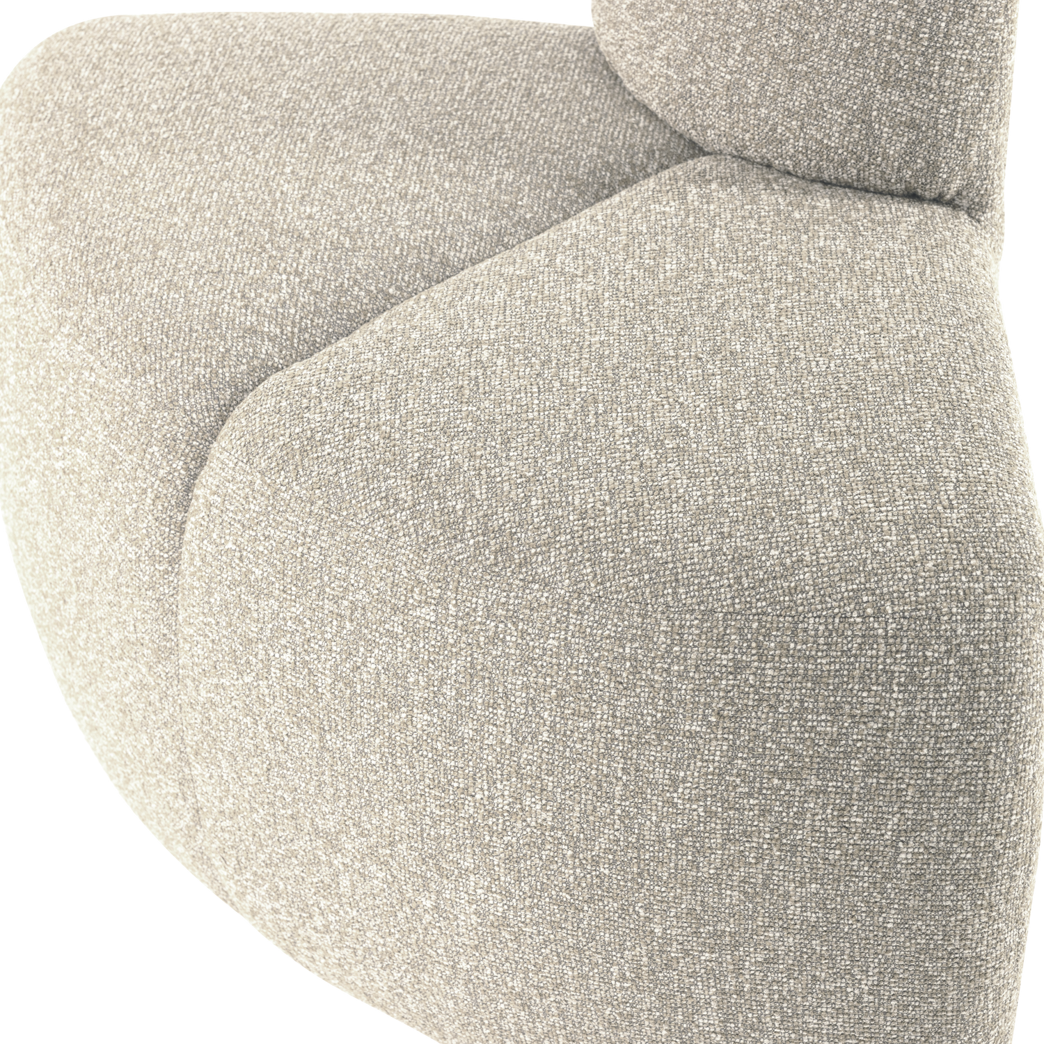 MOJO DINING BENCH CORNER ROUND BACKREST BOUCLE BEIGE [fsc]