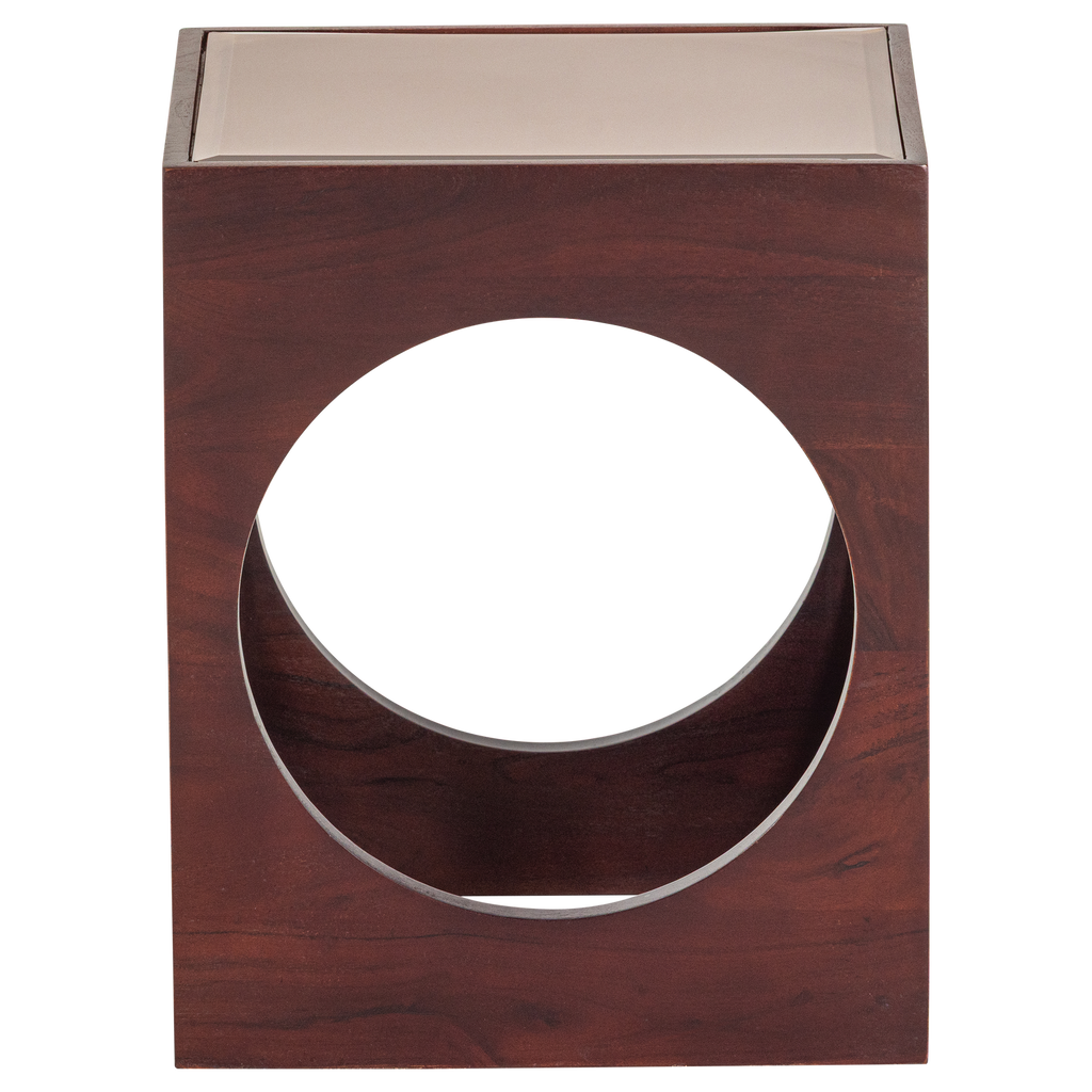 TRAX SIDE TABLE ACACIA WOOD BROWN