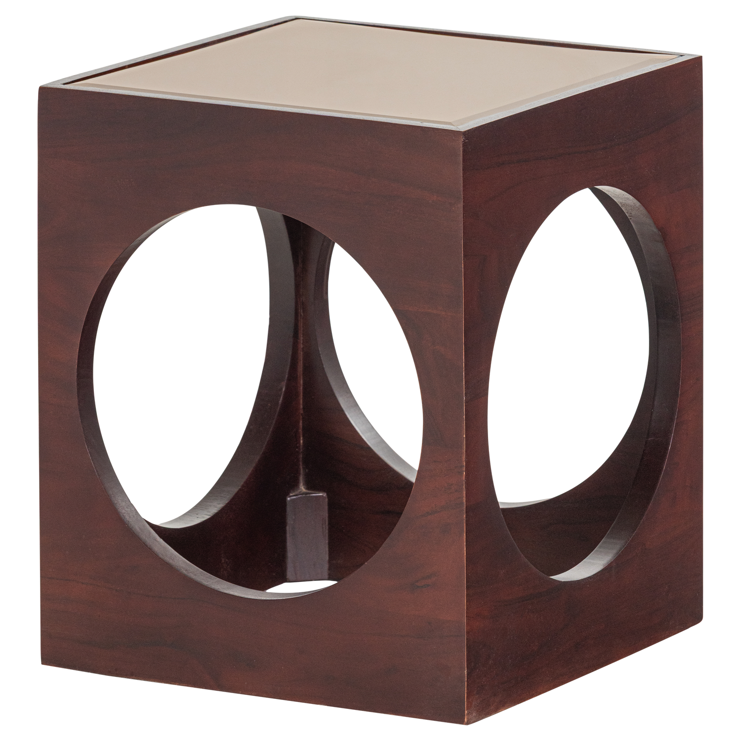 TRAX SIDE TABLE ACACIA WOOD BROWN