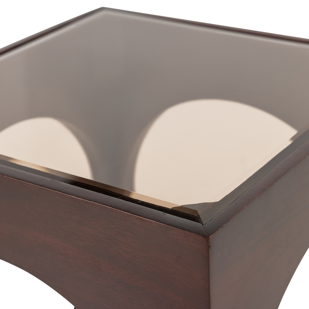 TRAX SIDE TABLE ACACIA WOOD BROWN