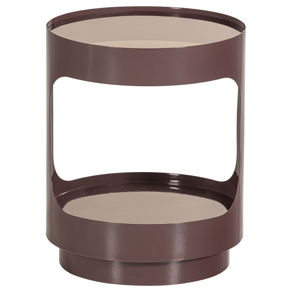 SERO SIDE TABLE METAL/GLASS BROWN