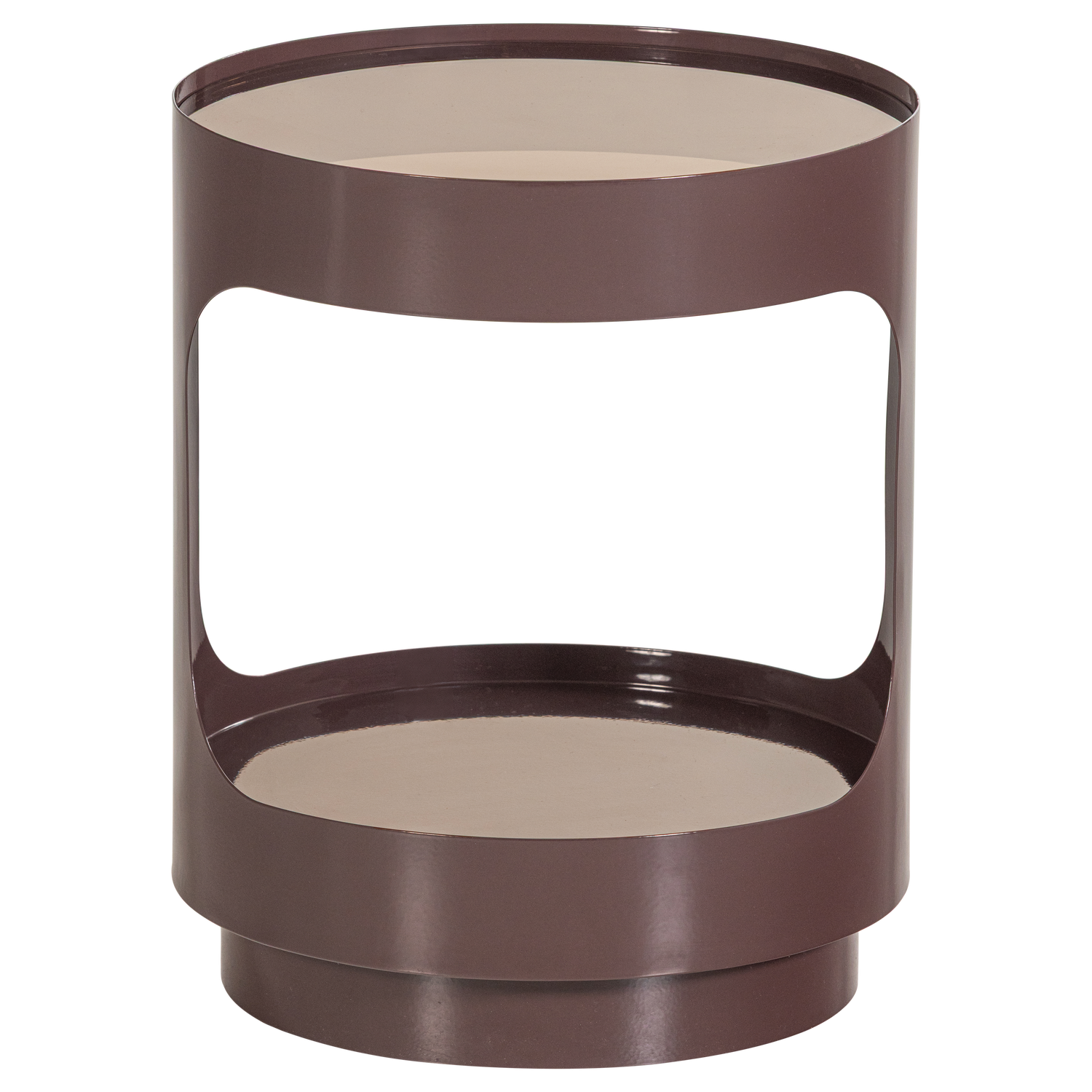 SERO SIDE TABLE METAL/GLASS BROWN