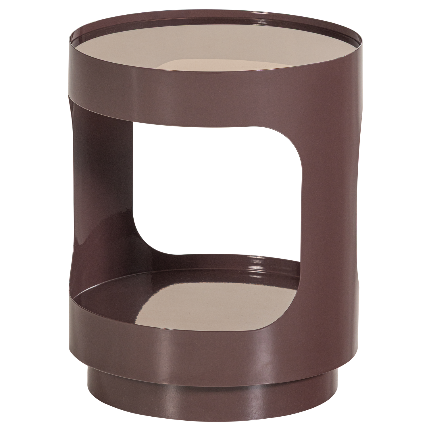 SERO SIDE TABLE METAL/GLASS BROWN
