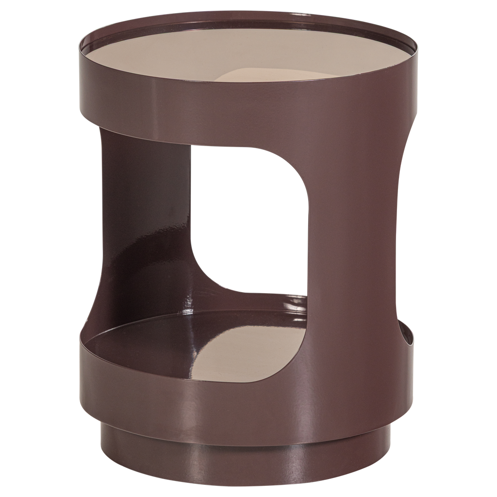 SERO SIDE TABLE METAL/GLASS BROWN