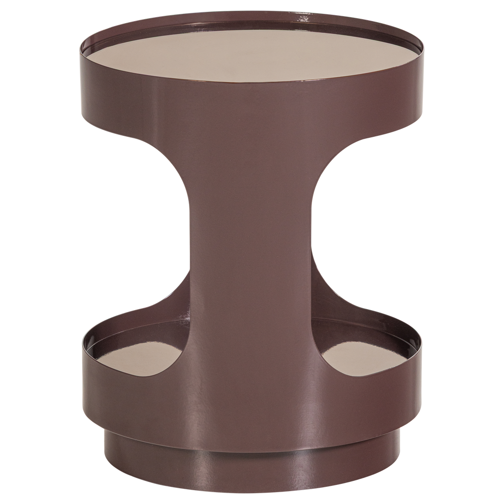 SERO SIDE TABLE METAL/GLASS BROWN
