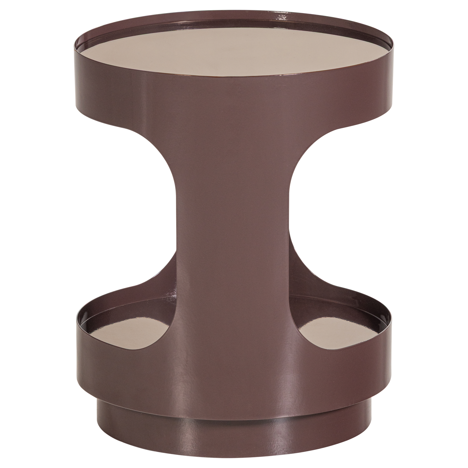 SERO SIDE TABLE METAL/GLASS BROWN