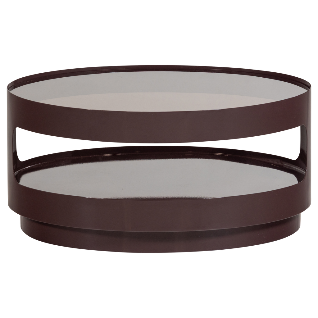 SERO COFFEE TABLE METAL/GLASS BROWN