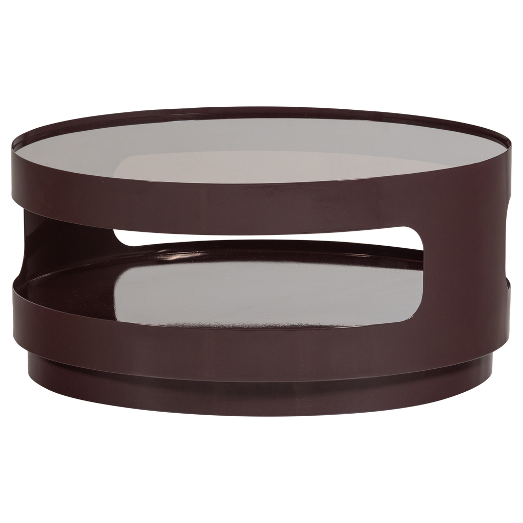 SERO COFFEE TABLE METAL/GLASS BROWN