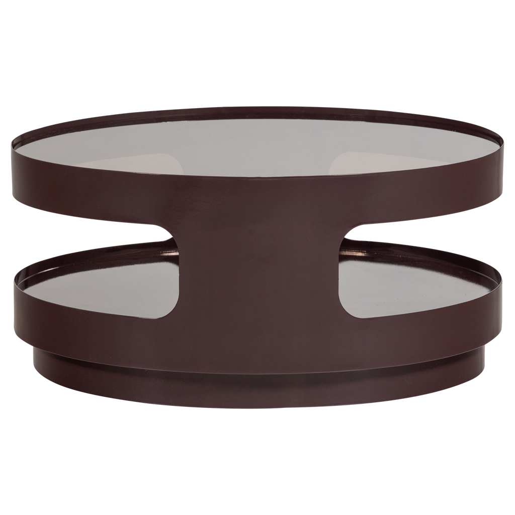 SERO COFFEE TABLE METAL/GLASS BROWN