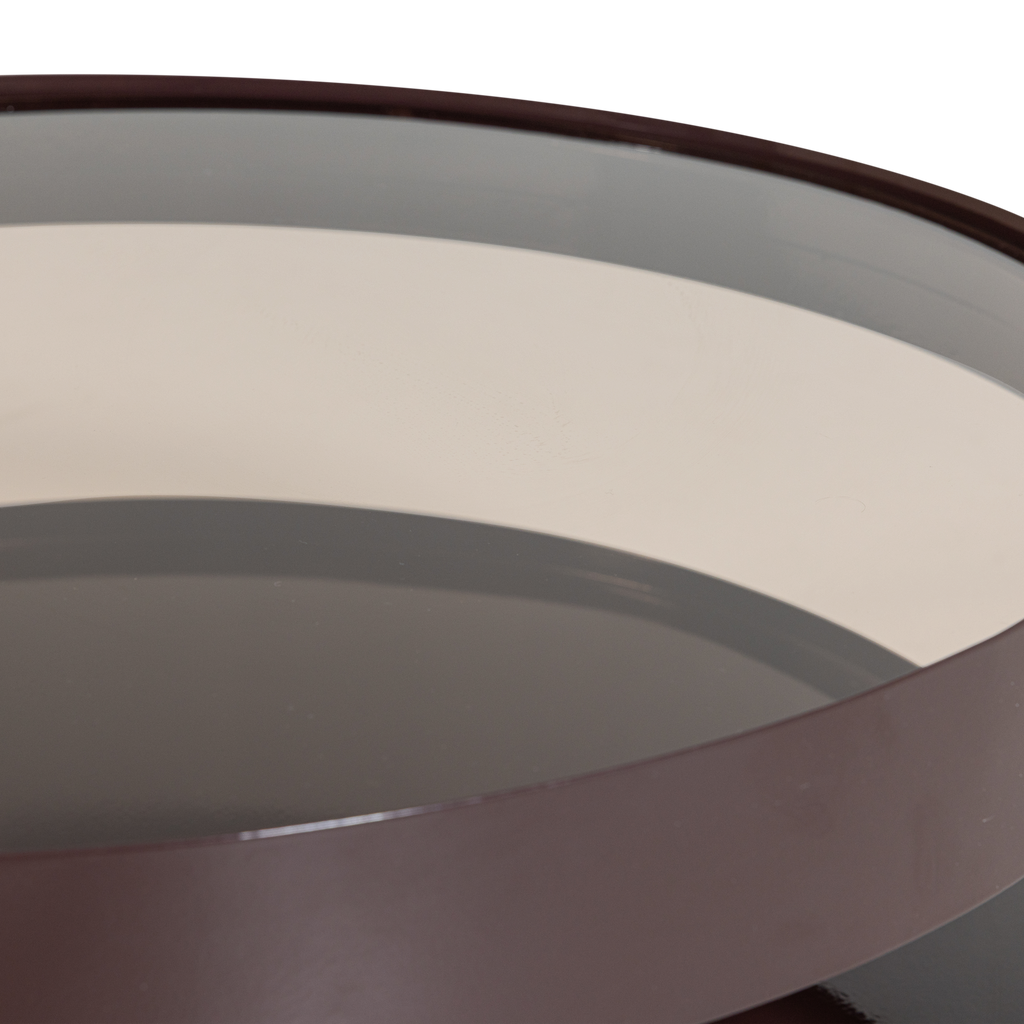 SERO COFFEE TABLE METAL/GLASS BROWN