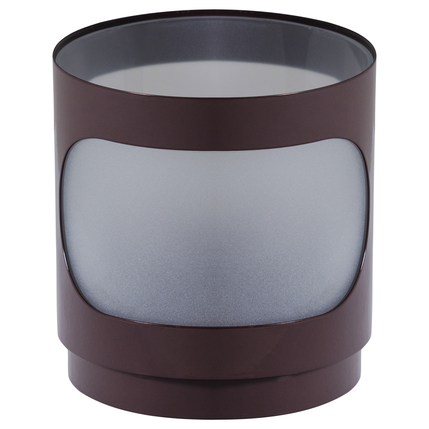 TAVO CANDLE HOLDERS METAL/GLASS BROWN - SET OF 2