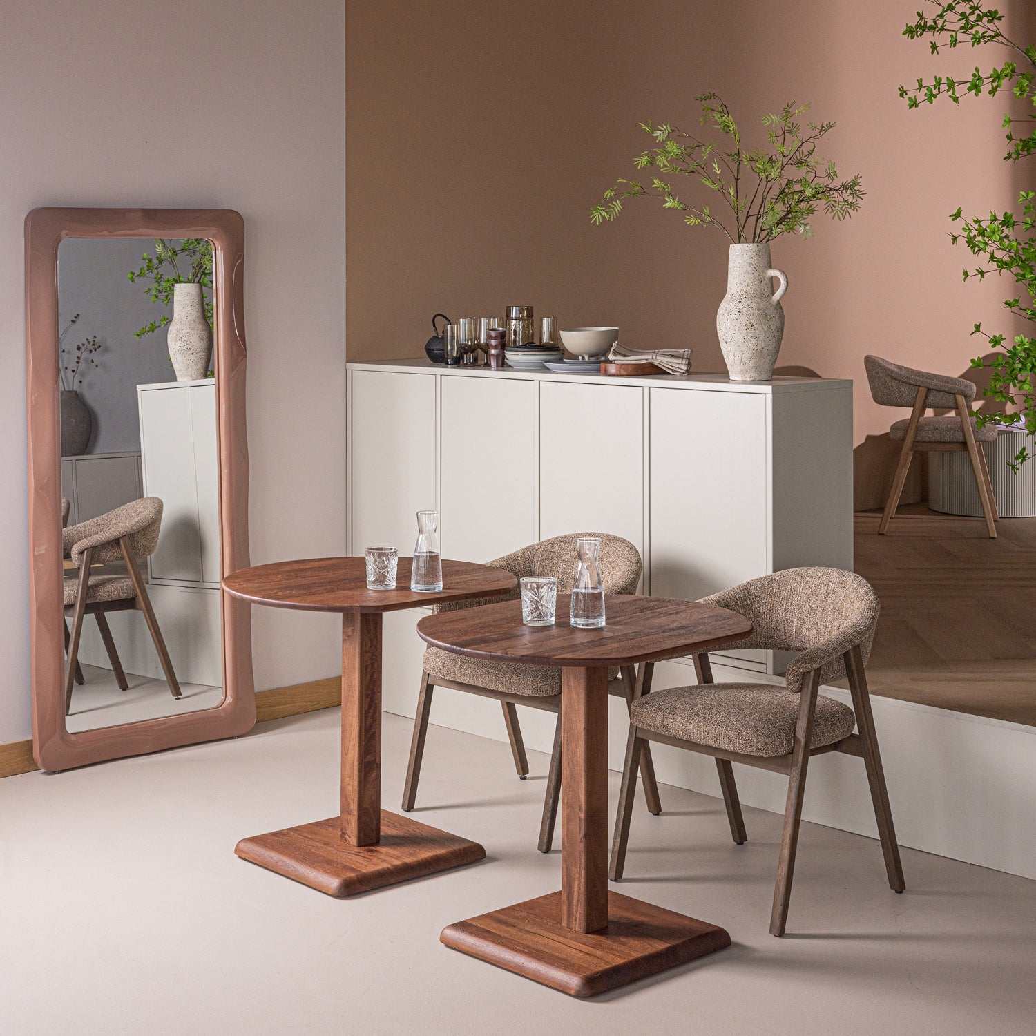 FENO BISTRO TABLE BETWEEN MANGO WOOD BROWN
