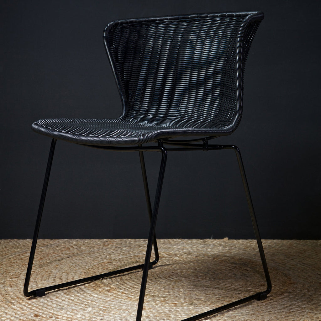 WINGS GARDEN CHAIR BLACK - SET OF 2