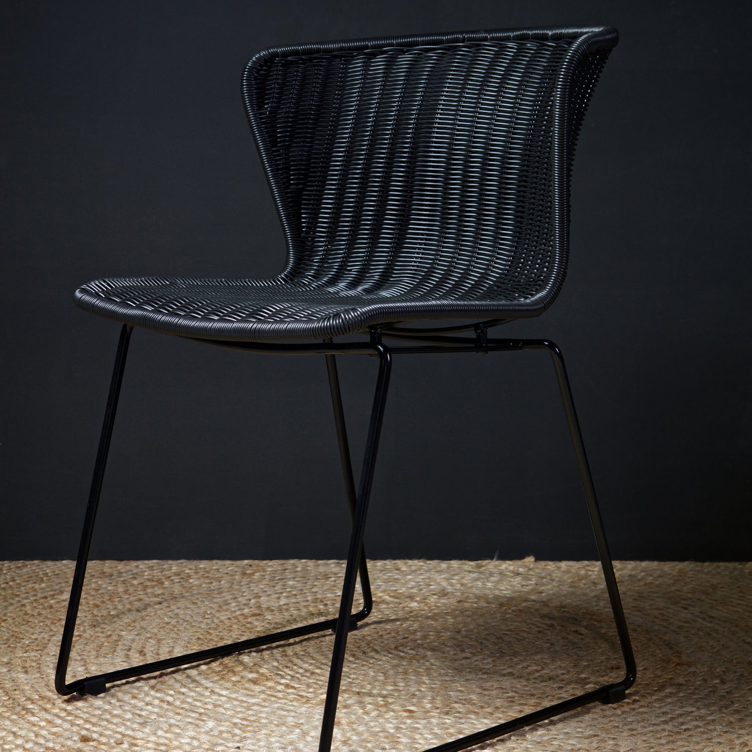 WINGS GARDEN CHAIR BLACK - SET OF 2