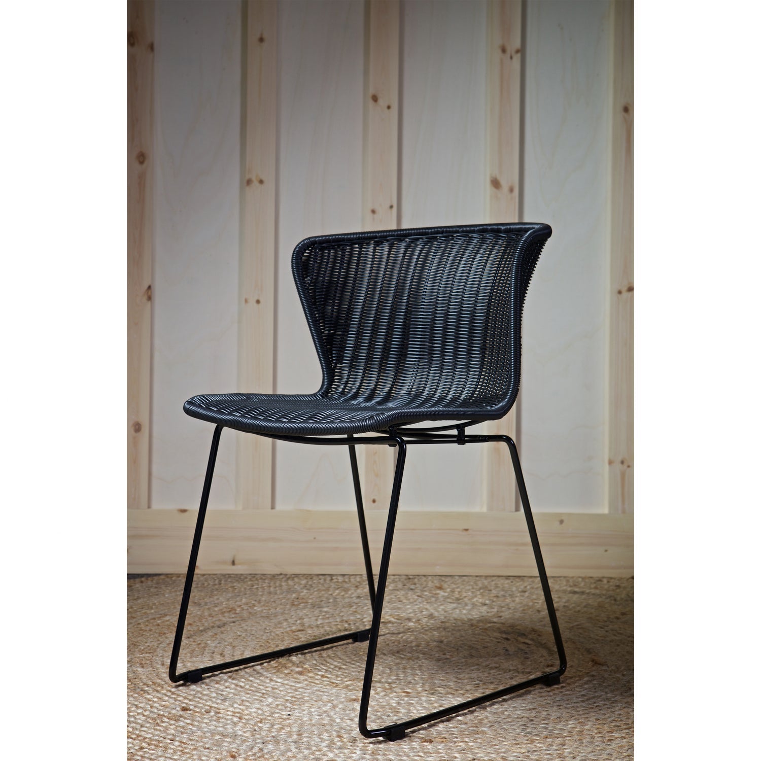 WINGS GARDEN CHAIR BLACK - SET OF 2