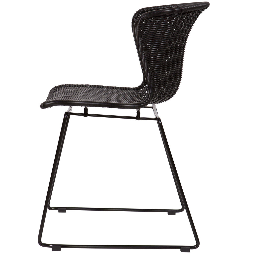 WINGS GARDEN CHAIR BLACK - SET OF 2