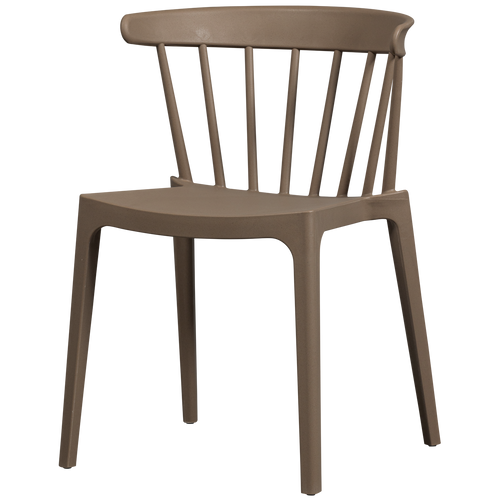 BLISS GARDEN CHAIR WITH BARS ORGANIC FIBER BROWN MELANGE