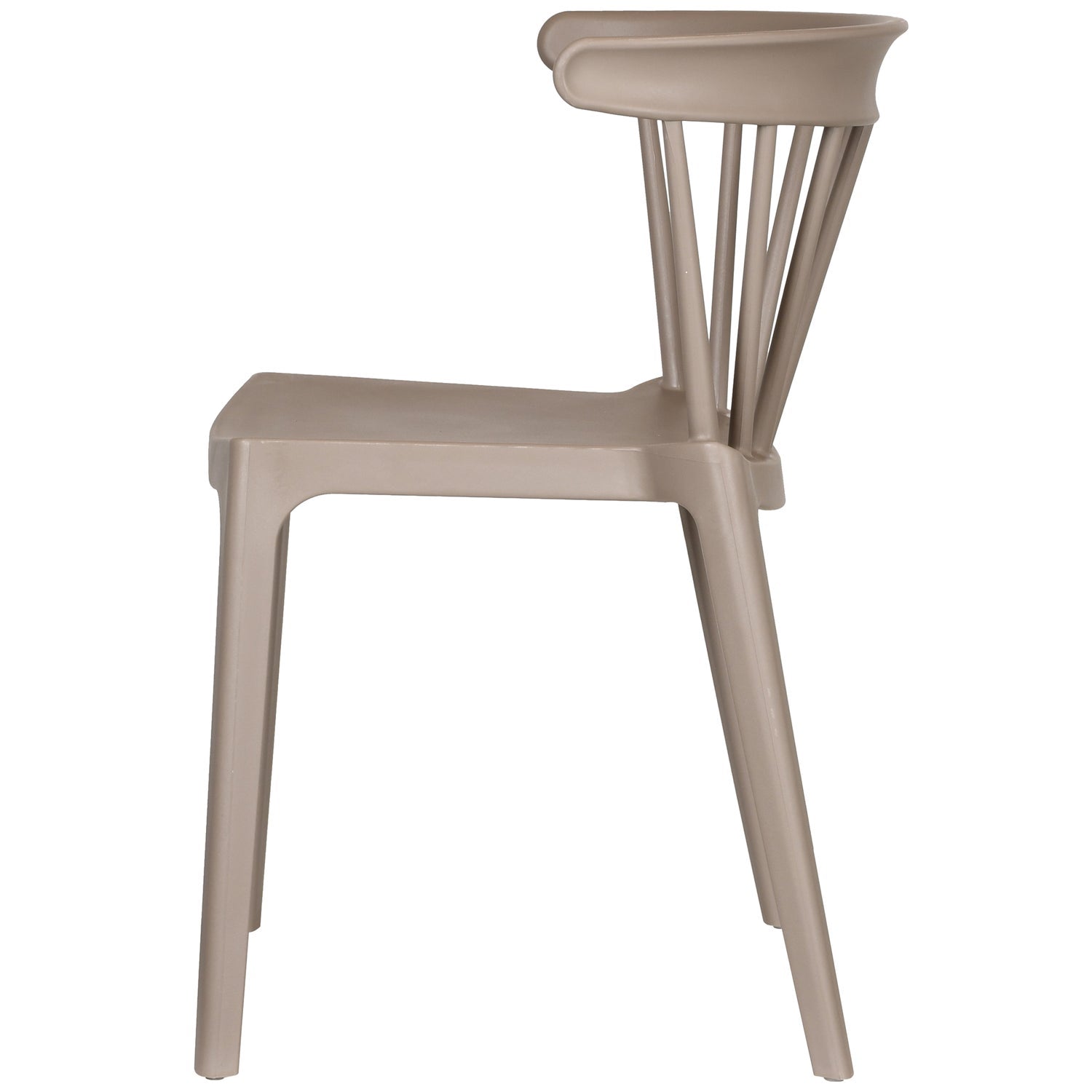BLISS GARDEN CHAIR WITH BARS PLASTIC TAUPE