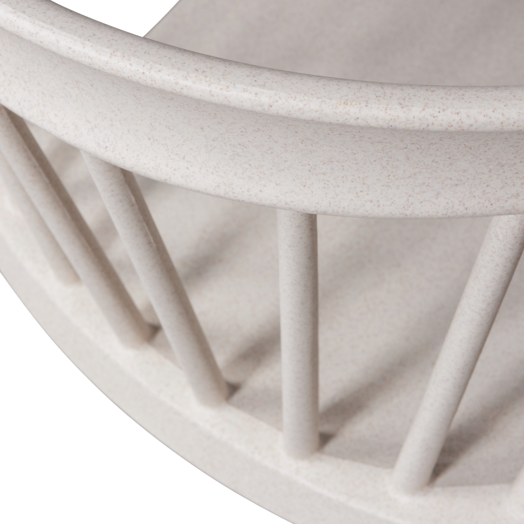 BLISS GARDEN CHAIR WITH BARS ORGANIC FIBER OFF WHITE MELANGE