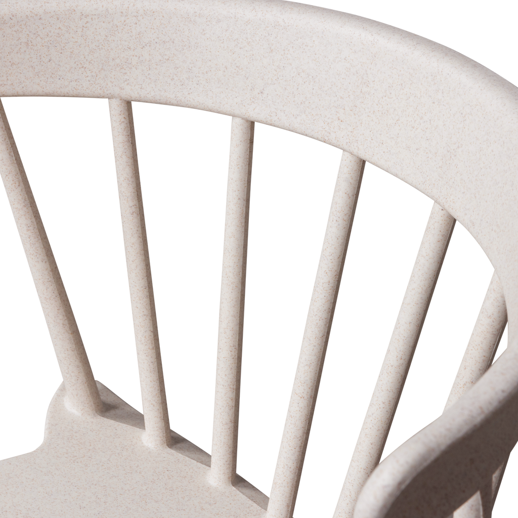 BLISS GARDEN CHAIR WITH BARS ORGANIC FIBER OFF WHITE MELANGE