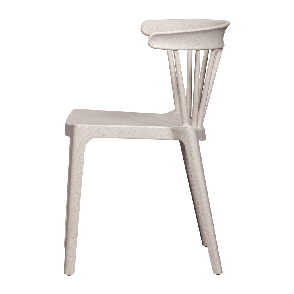 BLISS GARDEN CHAIR WITH BARS ORGANIC FIBER OFF WHITE MELANGE