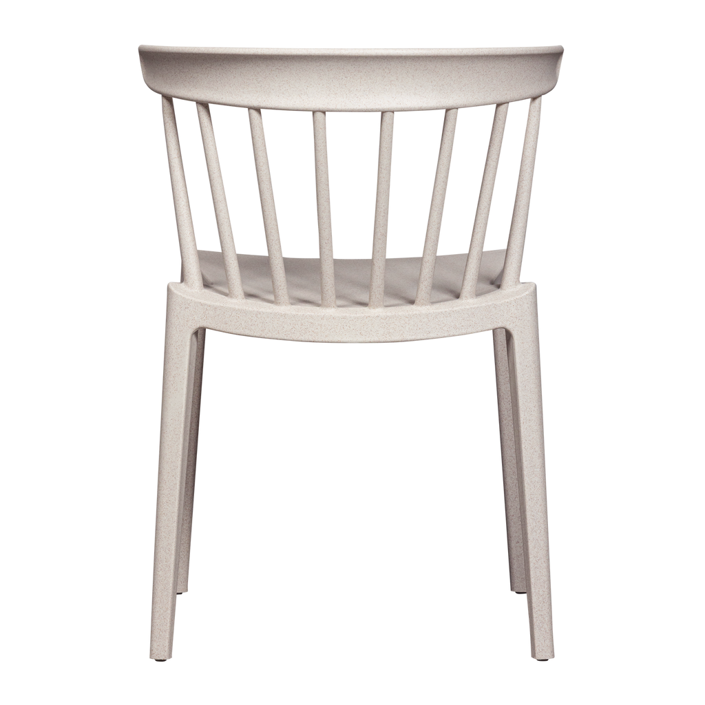 BLISS GARDEN CHAIR WITH BARS ORGANIC FIBER OFF WHITE MELANGE