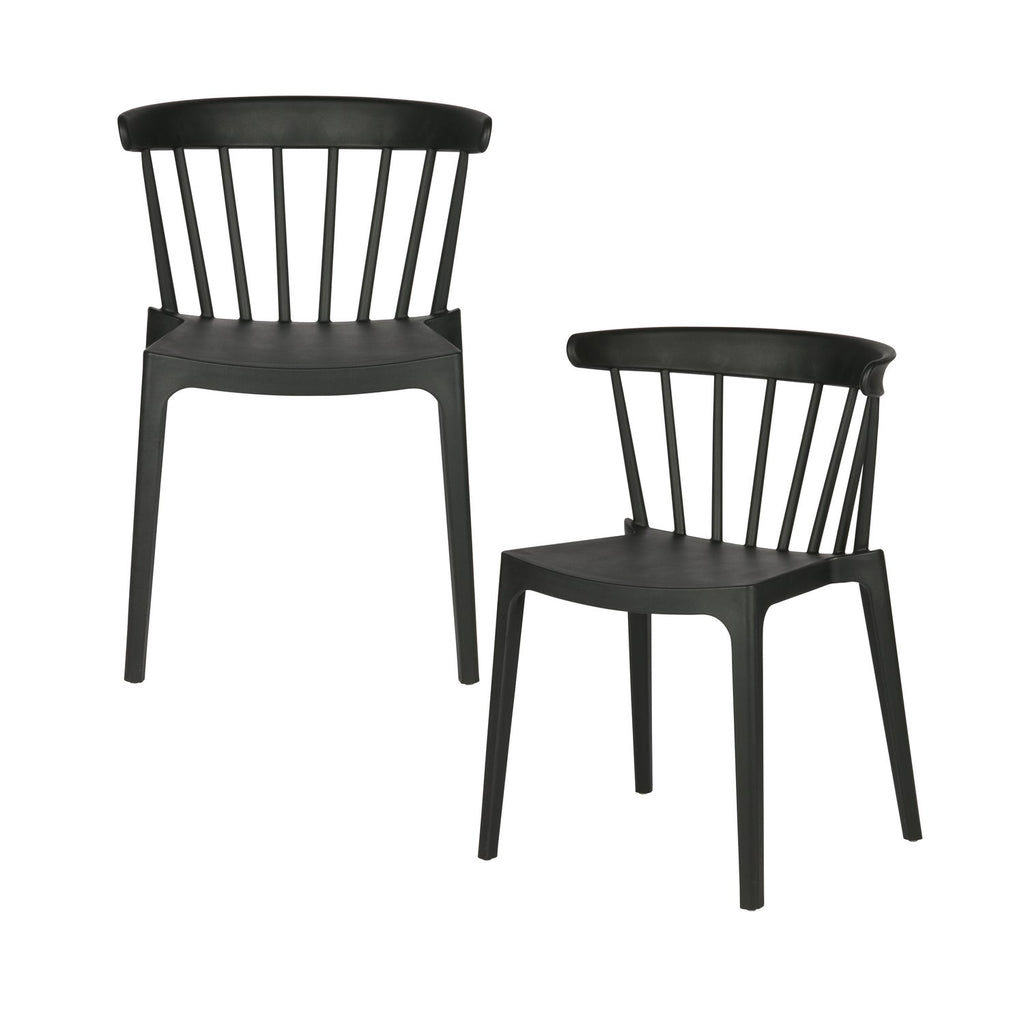BLISS GARDEN CHAIR WITH BARS PLASTIC BLACK