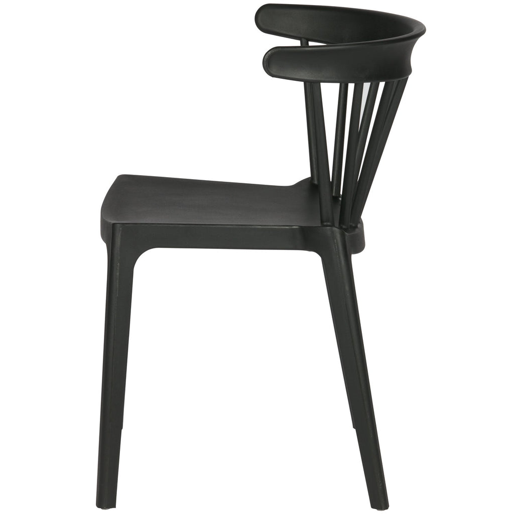 BLISS GARDEN CHAIR WITH BARS PLASTIC BLACK
