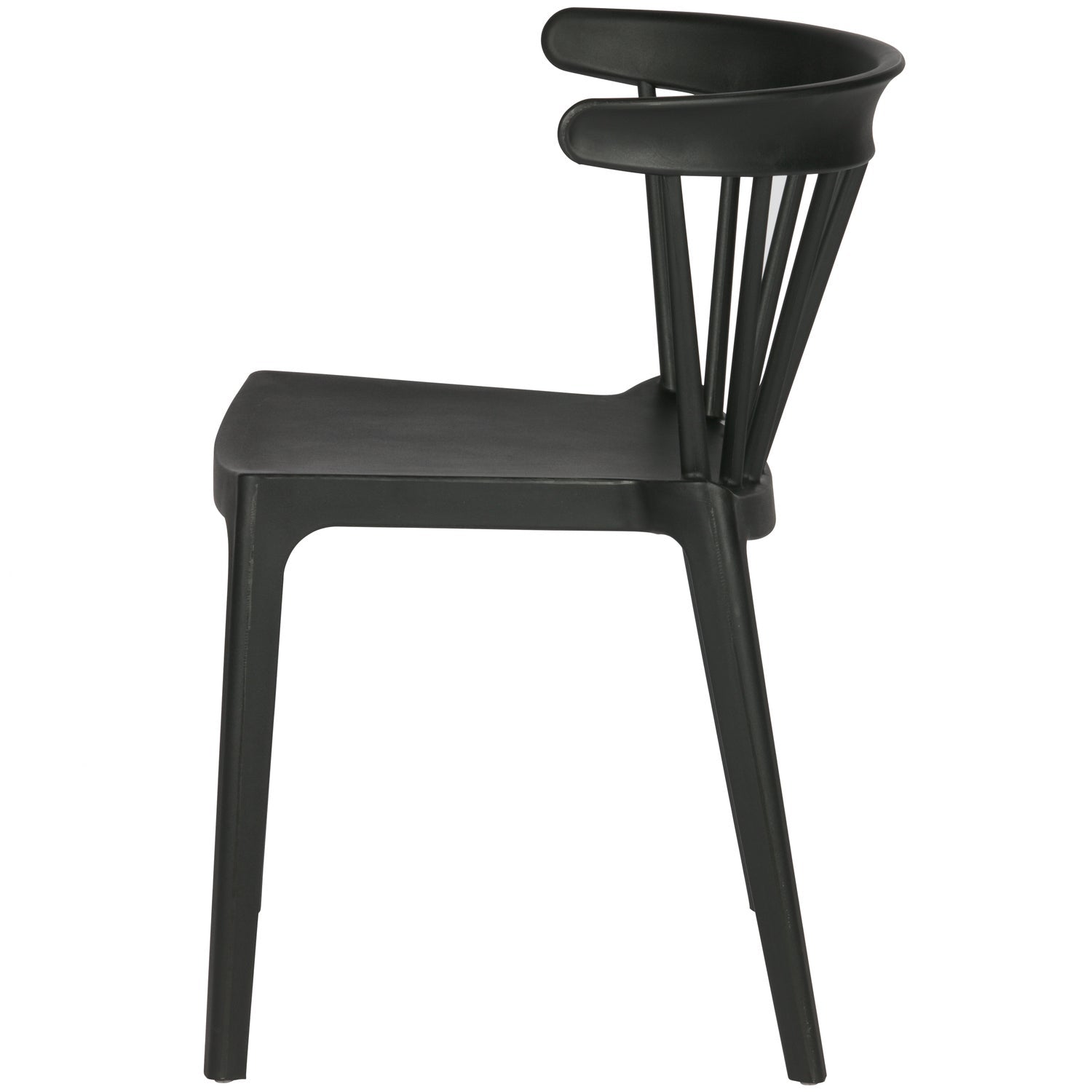 BLISS GARDEN CHAIR WITH BARS PLASTIC BLACK