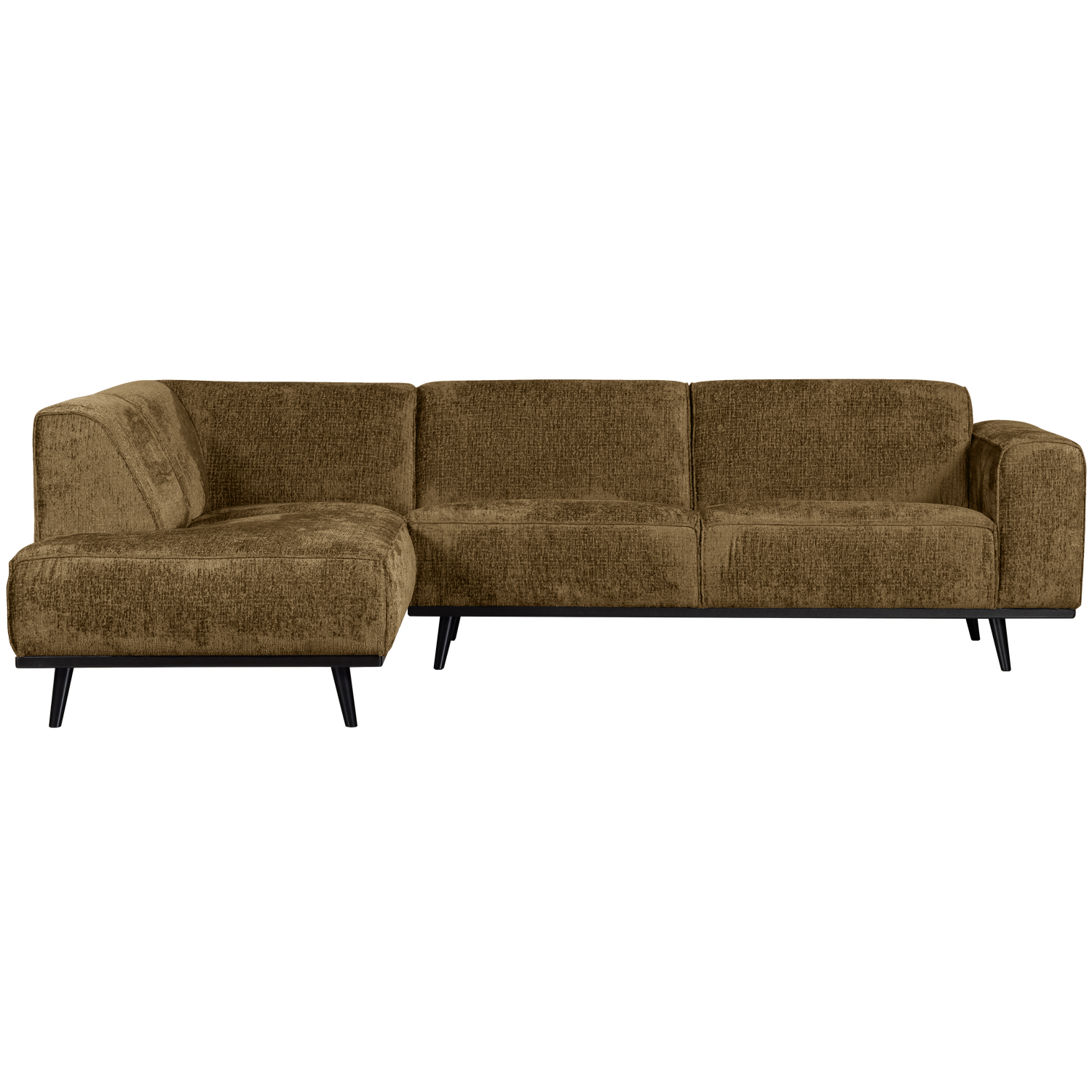 STATEMENT CORNER SOFA LEFT STRUCTURE VELVET BRASS